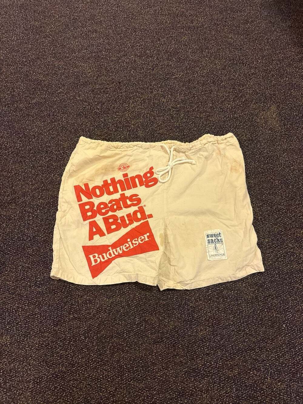 Vintage 90s Budweiser Sweet Sacks Cloth Shorts One Size Fits All